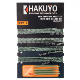 Set 4 monturi leadcore cu vartej rapid Hakuyo