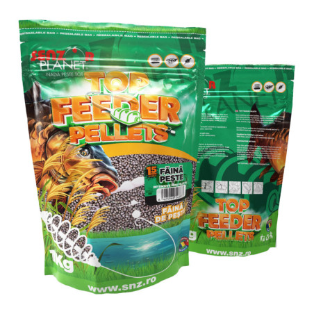 Top Feeder Pellets Făină de Pește 1.5mm 1kg - Pelete Nutritive pentru Pescuit la Feeder