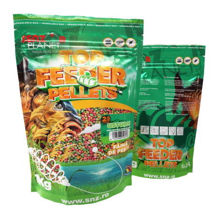 Top Feeder Pellets Usturoi 2.5mm 1kg - Pelete Aromate pentru Pescuit la Feeder