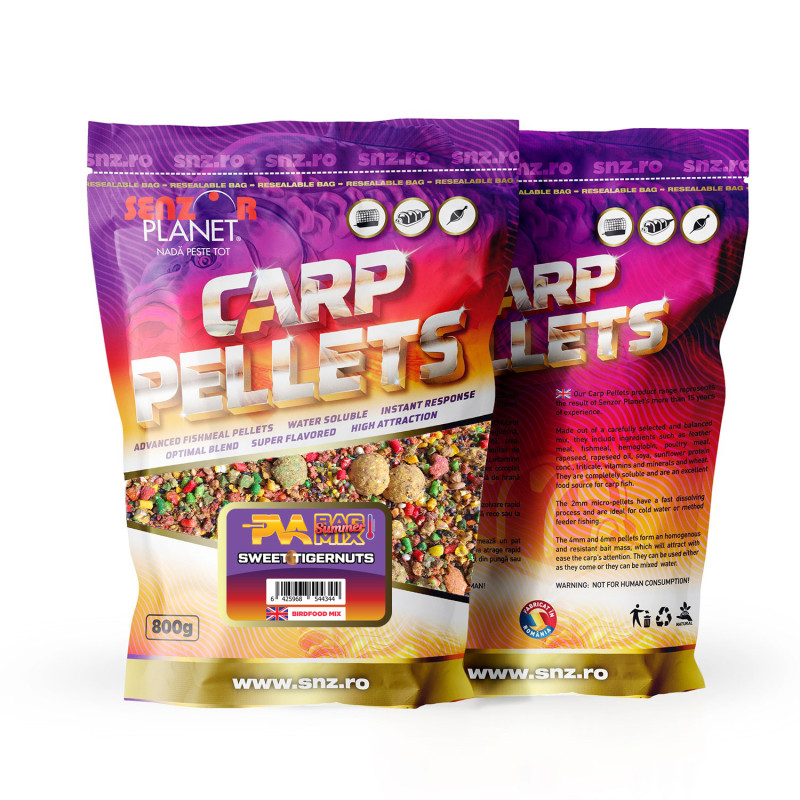 Summer PVA Bag Mix Sweet Tigernuts 800g - Peleți cu Alune Tigrate pentru Pescuit de Vară