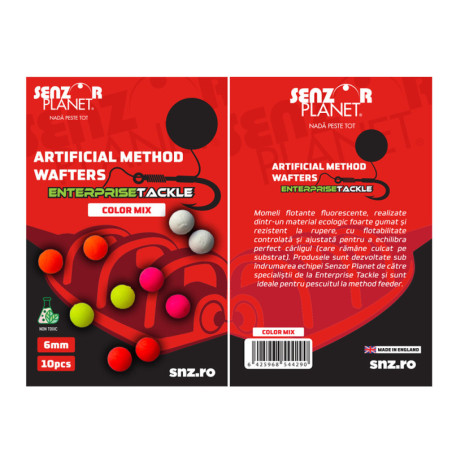 Artificial Method Wafters Dumbells Fluo Yellow 6mm - Momeli Artificiale Galbene Enterprise Tackle