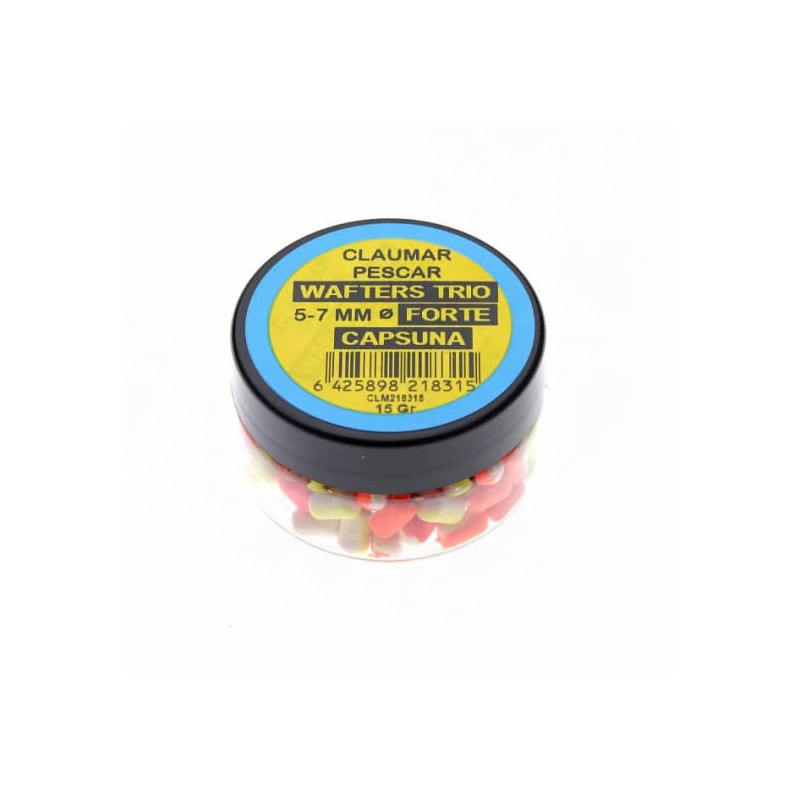 Wafters Claumar Trio Forte Capsuna 5-7mm, 15gr | Wafters la Pescuit24