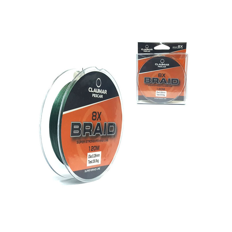 Fir Textil Claumar Pescar 8x Super Braid Strong 120m 47.0kg 0.30mm