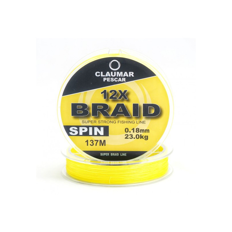 Fir Textil Claumar Pescar Spin 12x Super Braid Strong 137m 23.00kg 0.18mm