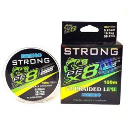 Fir Textil Strong PEX8 Saimino Power, 100m Verde Kaki, 0.18m