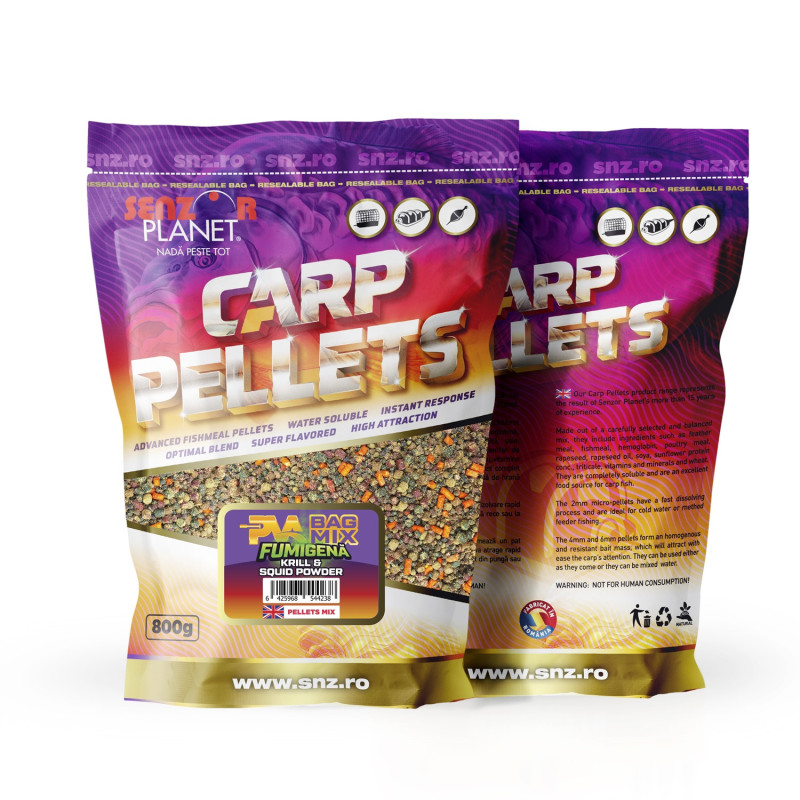 Pva Bag Mix Fumigena Krill&Squid Powder, 800g | PVA Bag