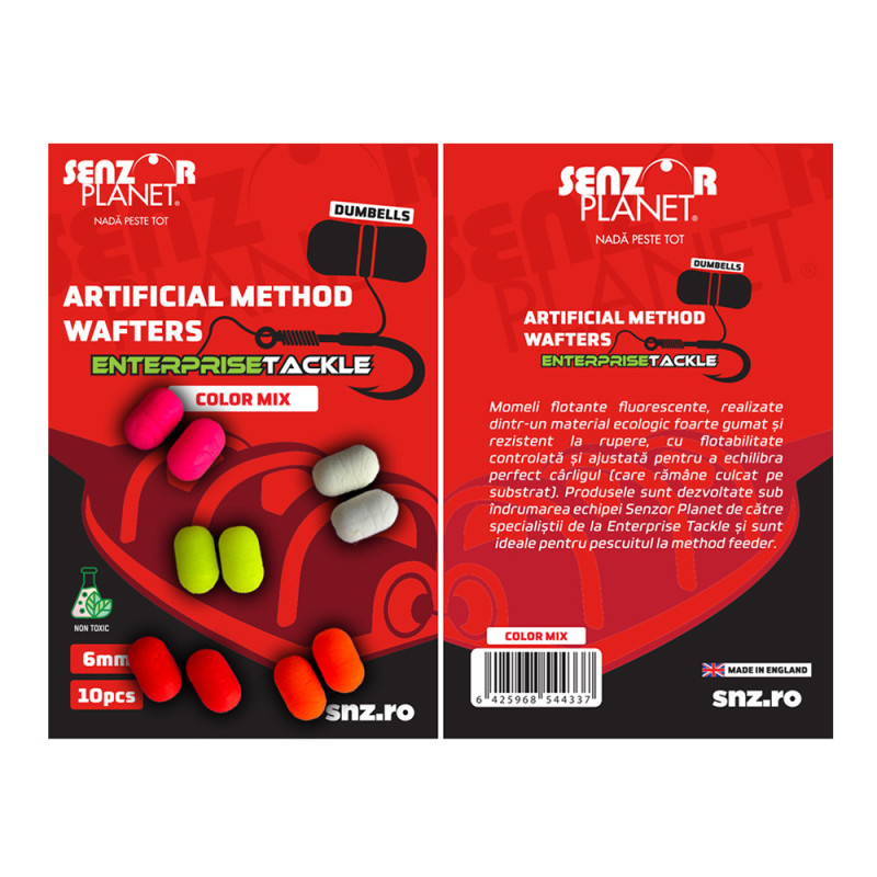 ARTIFICIAL METHOD WAFTERS DUMBELLS ENTERPRISE TACKLE FLUO MIXED COLORS