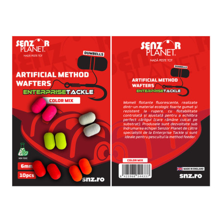 ARTIFICIAL METHOD WAFTERS DUMBELLS ENTERPRISE TACKLE FLUO MIXED COLORS