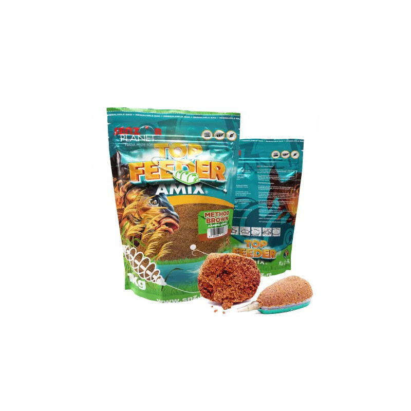 Top Amix 1kg Method Feeder Brown Senzor Planet