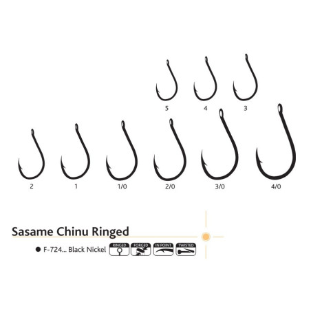 Ace pescuit Sasame Chinu Ringed Black Nickel