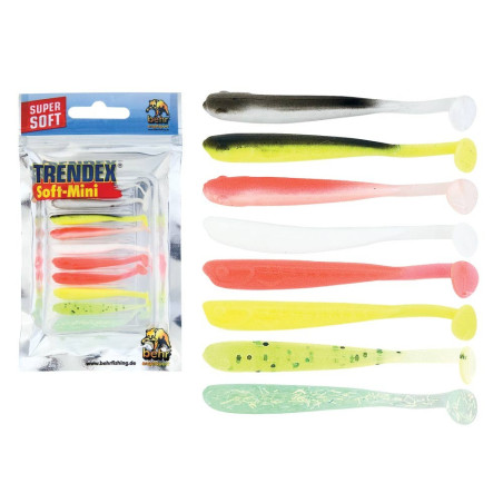 Set mini-shad 5cm Trendex 10 buc