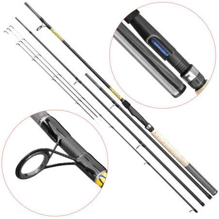 Lanseta fibra de carbon Baracuda Dual Feeder 10-12 ft.