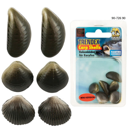 Set 6 momeli tip mini-scoica pentru crap