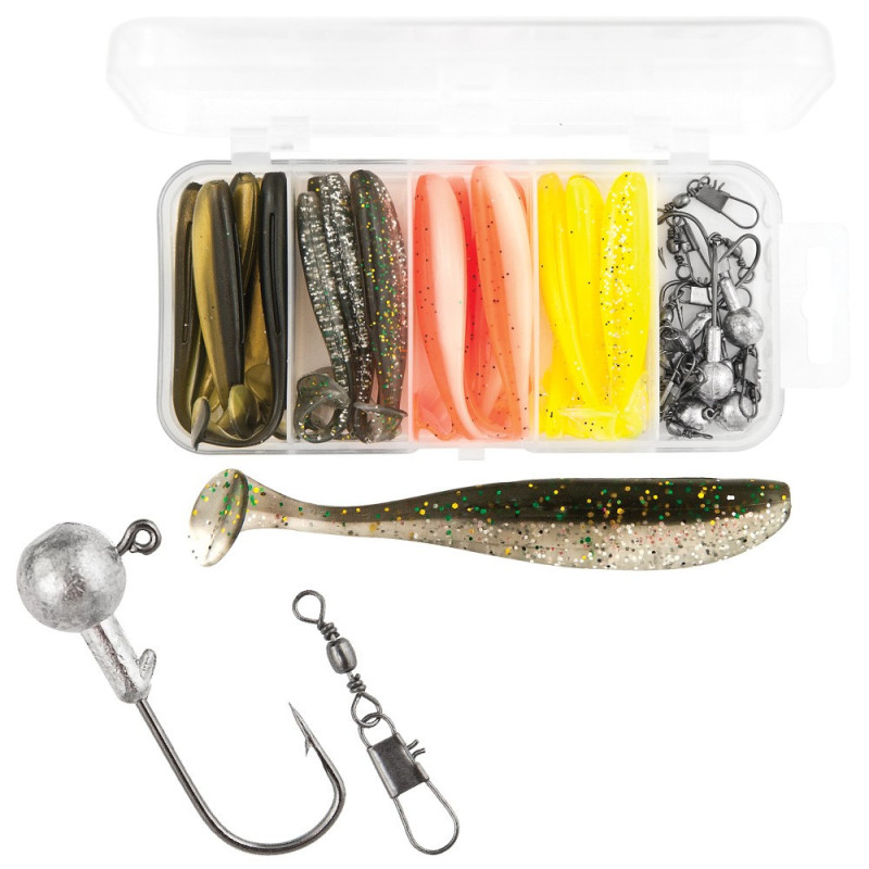 Set 20 Shad (6cm) + jig + varteje&agrafe (Set A) Set 20 Shad (6cm) + jig + varteje&agrafe (Set A)