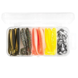 Set 20 Shad (6cm) + jig + varteje&agrafe (Set A)